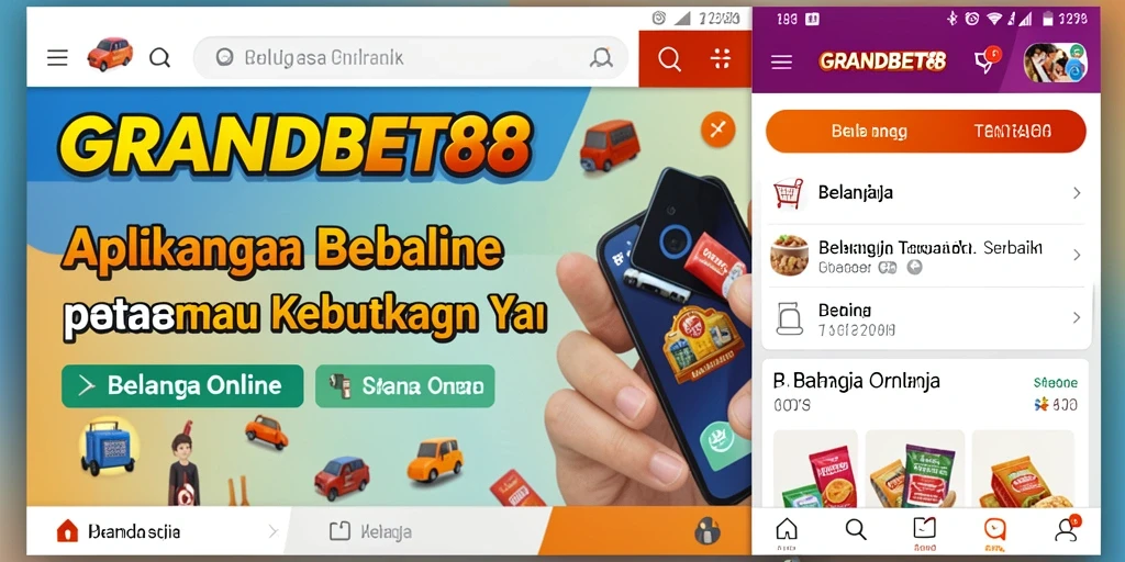 Antarmuka aplikasi GRANDBET88 yang intuitif dan menarik