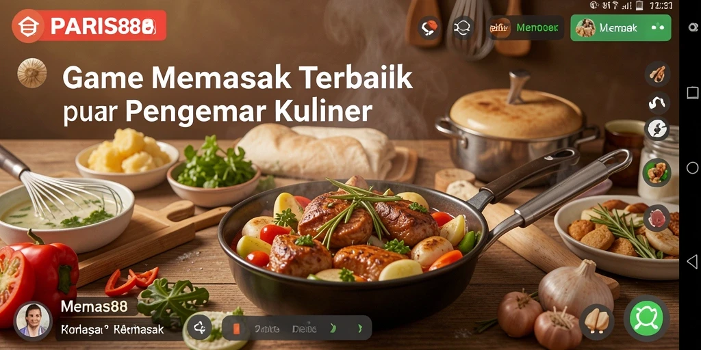 Tampilan antarmuka <strong>PARIS88</strong> yang menarik saat memasak hidangan lezat.