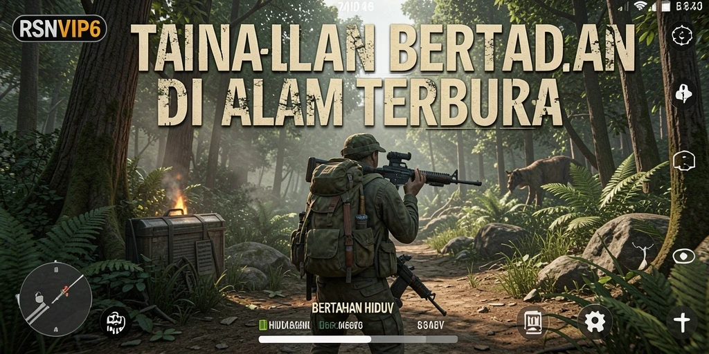 Tampilan antarmuka RSNVIP6 saat bertahan hidup di alam liar.