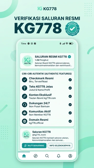 Tampilan kanal resmi kg778